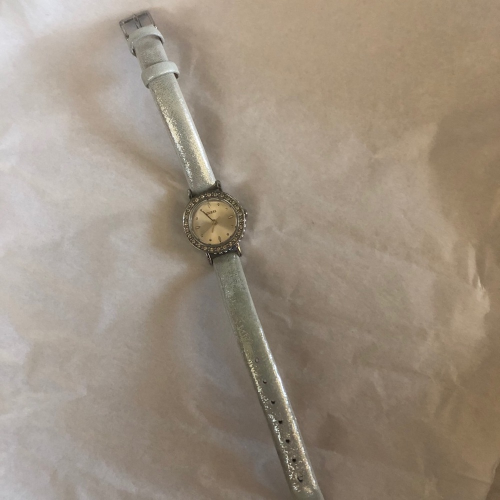 Guess Women’s Rhinestone Watch (leather band)
